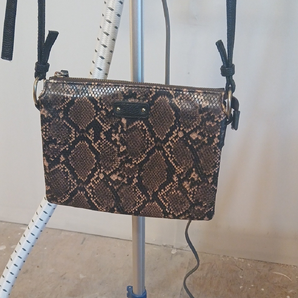 Snakeskin Pattern Crossbody Bag